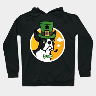 Leprechaun Boston Terrier Funny St. Patrick's Day Hoodie